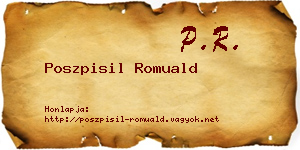 Poszpisil Romuald névjegykártya